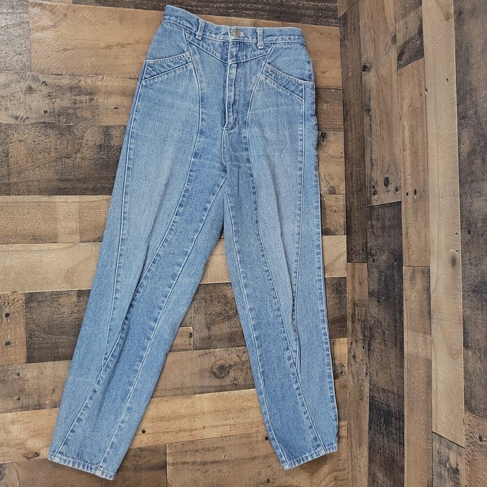 Vintage Punky Womens Denim Blue‎ 100% Cotton Jeans Retro Casual Minimalist